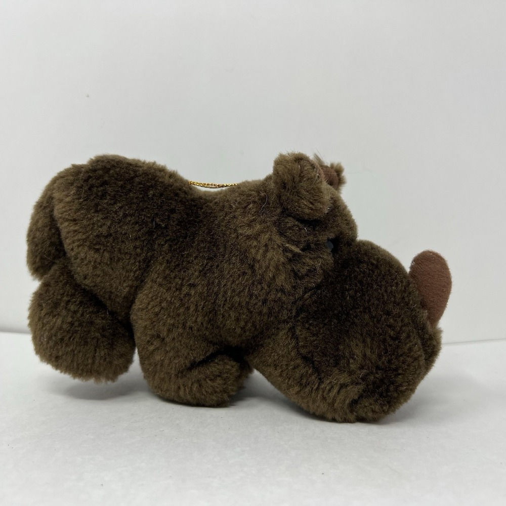 Acme Brown Rhino Plush stuffed Animal 7" long